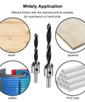 COMOWARE 7-piece countersink drill bit set with hex key; high-speed steel bits for woodworking