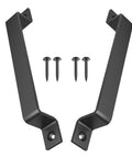 2 Pack 10 Inch Rustic Barn Door Handle Black Steel Pull for Sliding Doors with screws for Gates Garages Sheds Fences Closets Pantries