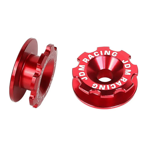 Anodized Aluminum Quick Release Bumper Fastener Kit Gear Style Red Pack Of 4 For Front Left And Right Bumpers, Aircraft Grade Aluminum Construction, Drilling Required, Lets You Easily Install Or Remove Your Bumper