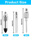 Grease gun needle accessory set by Amazon, 8 pieces: 6 injector needles, 1 dispenser needle, 1 nipple adapter; metal and plastic