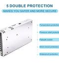 Industrial Switching Power Supply 5V 60A 300W UL Certified smooth stable output with robust protection features.