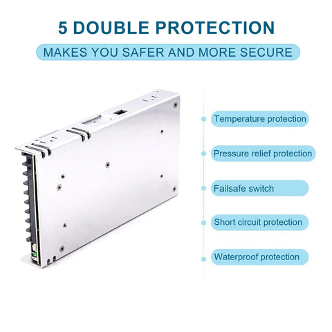 Industrial Switching Power Supply 5V 60A 300W UL Certified smooth stable output with robust protection features.