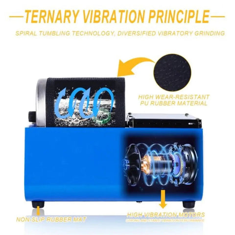 Mini Compact Single Drum Rock Tumbler Jewelry Polisher for Gold Silver Jade Metal Stone Beads with eco-friendly plastic design