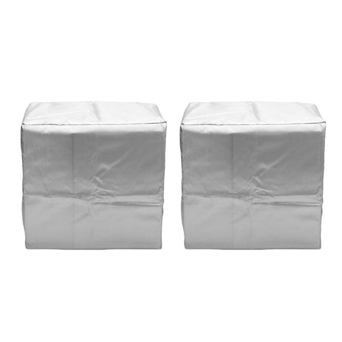 Built Tough EV Charger Covers 2 Pack Universal All Weather Polyester Sleeves, silver protective covers for EV wall boxes.