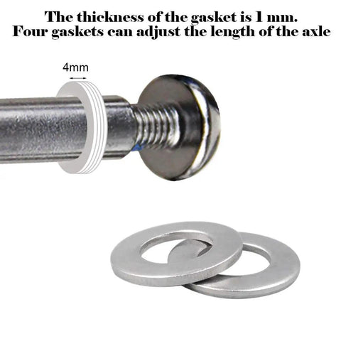 Beefed Up 8mm Axle Bolts Set For Front And Rear Stunt Scooters And Kick Scooters 44mm Length Grade 8 8 Carbon Steel With Gaskets