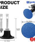 50 Pcs 2 Inch R-Type Quick Change Zirconia Surface Conditioning Sanding Discs Set 36 Grit with adapter and backing pad dimensions