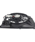 Heavy Duty Engine Cooling Fan Assembly For Bmw 323Ci 323i 325i 325Xi 328Ci 328i 330i 1999 2005 side view with black plastic blades.