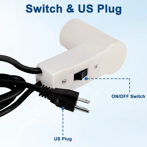 ON/OFF switch and US plug for Beefy 250W Concrete Vibrator Motor For Shaker Table 110V 60Hz 3000RPM