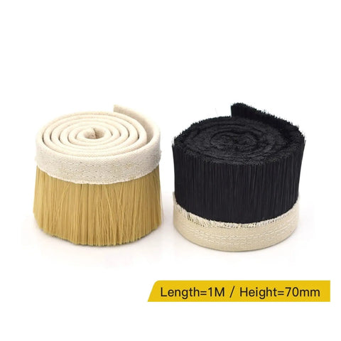 Hella Durable 60 To 100 Mm Brush Vacuum Collector Cover for CNC Spindles and Router Engravers, two rolls of brush guard.
