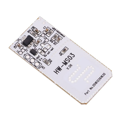 Microwave Sensing Module For Garage Lighting And Building Automation, compact white PCB motion detector