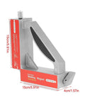 90 Degree Magnetic Welding Fixture With Switchable Arm And Bottom V Design Heavy Duty Magnetic Welder Jig Holder, side view.