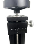 Handy Portable Surface Roughness Tester With Lifting Platform For Accurate Ra Rz Rq Rt Rp Rv R3z R3y RzJIS Rsk Rku Rsm Rmr Rx ISO DIN ANSI JIS Standards 128x64 OLED Display 100 Data Storage Handheld Or Desktop Measurement, black metal lift platform with adjustment knob