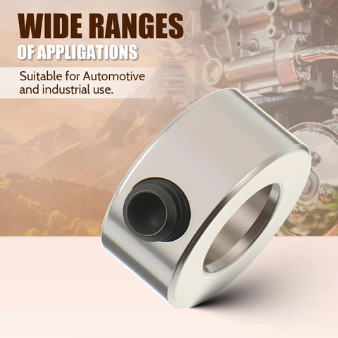 Front view of a silver steel shaft collar with 5.05 mm bore, 10 mm OD, 5 mm width