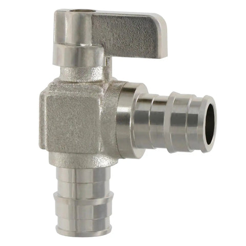 Ten Pack PEX A Expansion F1960 Half Inch Angle Valve Kit, PEX A Angle Ball Valve, Full Port Brass, Compatible With All PEX Tubing, 400 PSI