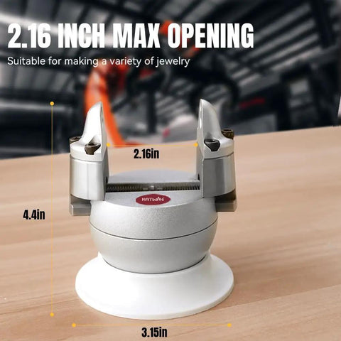 Heavy Duty 3 Inch Engravers Ball Vise With Full Set Attachments, 2.16in max opening, chrome steel, for jewelry making.