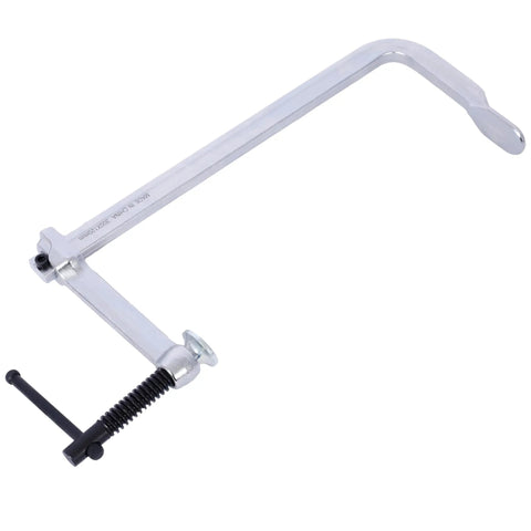 Heavy Duty Drop Forged Steel F Clamps 1400 Lbs Force 12 Inch Jaw Opening 4-3/4 Inch Throat Depth Pack Of 4 with a mechanical design.