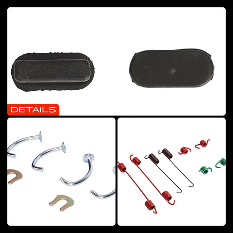 Top Tier Rear Side Drum Brake Hardware Kit For Ford F-350 E-350 And Dodge Ram 2500 3500 With Rock Solid Durability To Keep Your Truck Cruising Smooth Without Any Rattle Or Squeak On The Road, rear springs and rubber parts
