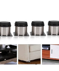 Durable Stainless Steel Adjustable Cabinet Legs 60x60mm 4 Pack Premium 304 Grade Feet for Home and Office Furniture