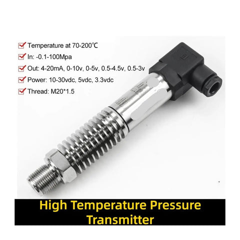 Steam Pressure Transducer 420mA High Temperature Sensor For Boiler Modbus Transmitter With 0.1 Percent F.S. Accuracy