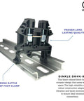 Compact DIN Rail Terminal Block Screw Type UL 600V 30A 10-22AWG, Pack of 100, Vibration-Resistant, shown on rail