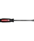 Dominator 12 Inch Straight Screwdriver Pry Bar With Ergonomic Two Composite Handle Oil and Temperature Resistant Solid Striking Cap