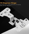 270 Degree Zinc Alloy Full Open Folding Cabinet Wardrobe Hinge, nickel-plated, showing durable design for furniture