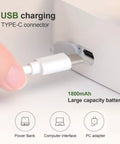 USB charging port for Electric Water Bottle Dispenser With USB Charging, 1800mAh battery, type-C connector close-up view.