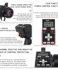 Close-up of Six Channel 2.4G FHSS RC Transmitter And F-06A Receiver With Lanyard Color Screen Remote Control interface details