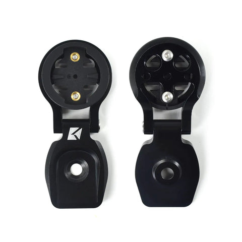 Bike Computer Stem Top Cap Mount Holder For Garmin Wahoo GPS And Bryton Edge Devices On Roadies, black plastic adapters view