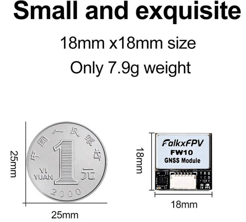 High Speed GPS Module With QMC5883L Compass For Drone Racing, Compact 18x18mm Size Compared with Coin, 10th Generation Chip
