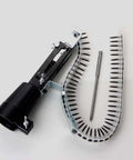Badass Adjustable Automatic Chain Screw Gun Adapter For Drywall And Plasterboard Auto Feed Nailing Machine Attachment in black with screws.