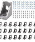 24pc Corner brackets set (L-shaped) for 2020 aluminum extrusion with screws and Allen key