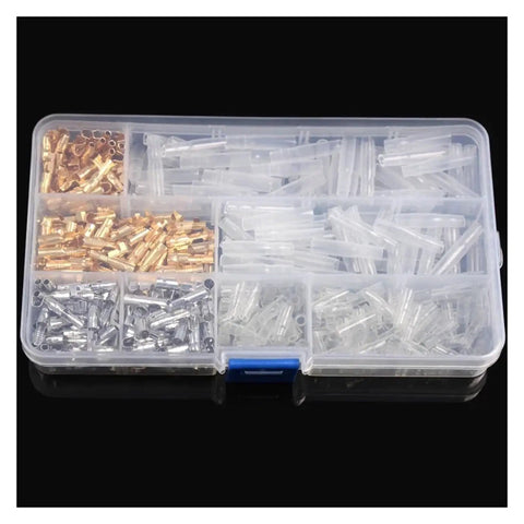 Heavy Duty Male Female Wire Box Insulated Cable Connector 3.9mm Electrical Crimp Terminals Assorted Kit in plastic organizer
