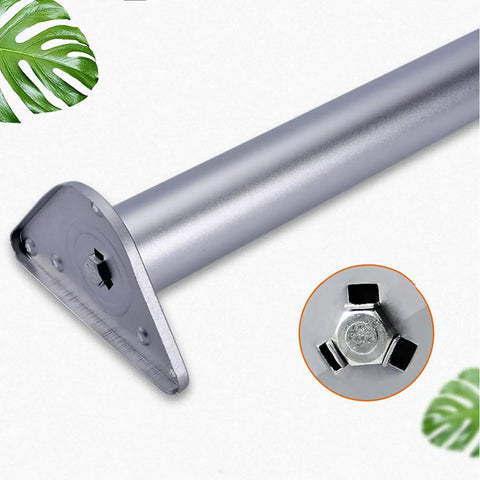Beefy Adjustable Metal Furniture Legs Stainless Steel Table Legs And Cabinet Feet with screw detail and leaves background