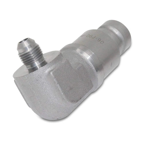 Summit Hydraulics 90-degree flat-face skid steer hydraulic quick-connect coupler with 3/8 in JIC male thread
