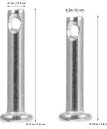 Two steel clevis pins with single hole, 20 Pack 304 Stainless Steel Flat Clevis Pins With Single Hole Locating Pins Kit