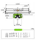Heavy Duty Mini Metal Lathe Machine Cross Slide Table With Multistage Adjustment Vise Fixture, dimensions and accessories included.