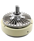 LVSEDTAL front-view single-axis magnetic powder brake with hollow shaft; silver rotor on beige housing