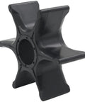 Close-up of 18-3071 Water Pump Impeller for Yamaha Outboard Motors 100 115 150 200 225 250 HP, neoprene, angle view.