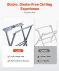 Heavy Duty Table Saw Stand With 350 Pound Load Capacity showing all steel frame with high-strength construction for stability.