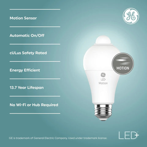 Motion Sensor LED Bulbs 12W A21 Outdoor Security Lighting Warm White 2 Pack Auto On With Motion Detection No Hub Required Easy Screw
