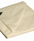 Heavy Duty Poly Tarp 20x30 White For All Weather Use folded with reinforced corners, ideal for camping and construction.