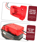 18V Battery Adapter Conversion Kit with Secure Connector Wires for easy plug and play power from Lithium Ion cells to other 18V devices