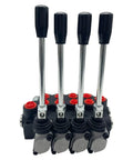Four Spool Hydraulic Control Valve With 13 GPM Max Flow And 4500 PSI Rating For Small Tractors, Loaders, And Log Splitters