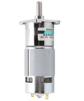 Solid 42GA775 DC Gear Motor 12V Low Speed Reversible CW CCW With All Metal Gears Overcurrent Protection for Automation And Robotics Builds, showing a close-up of the motor.