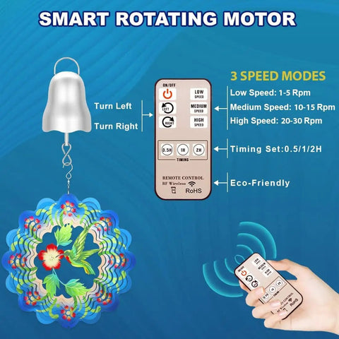 Disco Ball Motor With Remote For Party Decor 1 To 30 RPM Adjustable Speed Battery Powered Wind Spinner Motor with control
