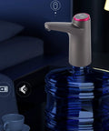 USB Electric Water Bottle Pump With Built In Battery Portable Dispenser for office showing recharge icons