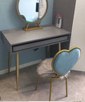 Heavy Duty Metal Table Legs For Home DIY And Crafting Projects With Adjustable Rubber Feet Hella Sturdy Wrought Iron Style Black Industrial Base Solid As A Rock, paired with a stylish vanity.