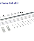 42x84 Inch White PVC Sliding Barn Door With Hardware Kit And Pull Waterproof Acrylic Pane Translucent Lightweight Plastic Panel