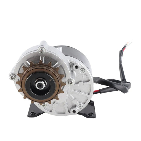 12V 250W DC Brush Motor with Gear Reduction, 2950 RPM, 16 Tooth Sprocket, Aluminum Alloy Shell, Copper Coil for Bicycle and Scooter Upgrades